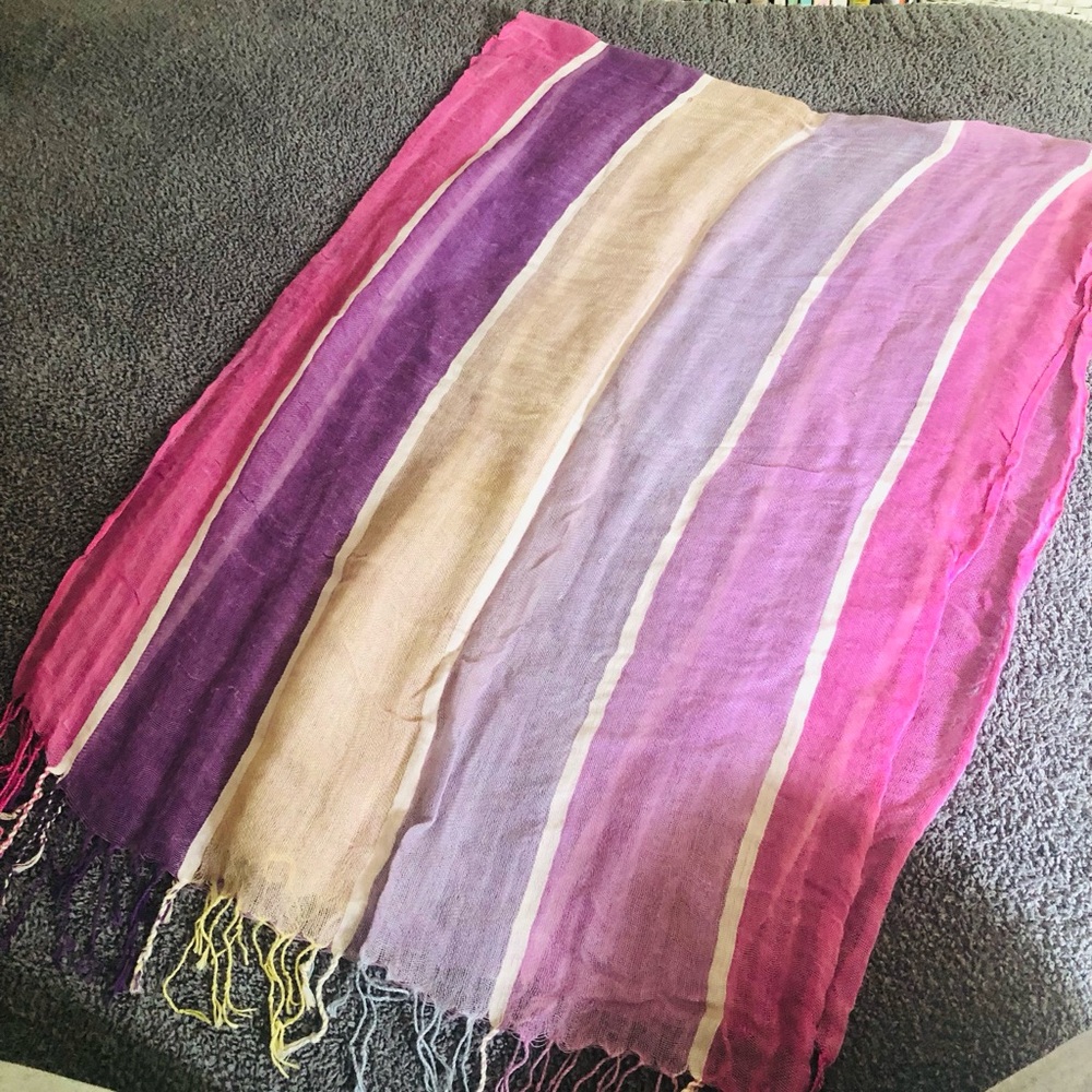 Striped Pink and Purple Women's Scarf